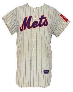 1962 Joe Ginsberg, Chico Fernandez & Jesse Gonder New York Mets Game-Used Home Flannel Jersey