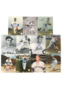 1962 New York Mets Autographed 8×10’s Including Zimmer, Craig, Pignatano, Hook & More