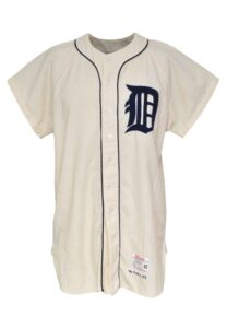 1962 Rocky Colavito Detroit Tigers Game-Used Home Flannel Uniform