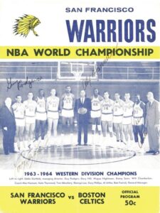 1963-64 San Francisco Warriors World Champions Team Autographed Program