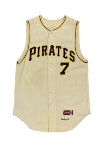 1963 Bob Bailey Pittsburgh Pirates Game-Used Flannel Jersey Vest