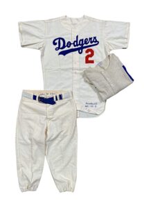 1963 Leo Durocher Los Angeles Dodgers Coaches-Worn Home Flannel Uniform Ensemble