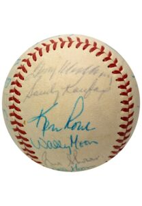 1963 Los Angeles Dodgers Team-Signed OAL Baseball