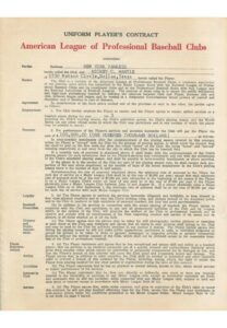 1963 Mickey Mantle NY Yankees Signed Contract