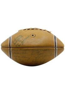 1963 New York Giants Team-Signed Football Including Tittle, Gifford & More