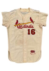 1963 Phil Gagliano St. Louis Cardinals Game-Used Home Flannel Jersey