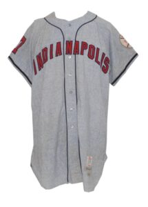 1963 Rollie Hemsley Indianapolis Indians Manager’s Worn Road Flannel Jersey