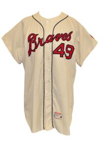 1963 Tommie Aaron Milwaukee Braves Game-Used Home Flannel Uniform