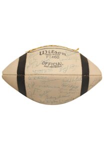 1964 Cleveland Browns Team-Signed Football Including Jim Brown