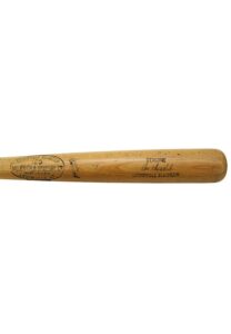 1964 Don Drysdale Los Angeles Dodgers Game-Used & Team-Signed Bat