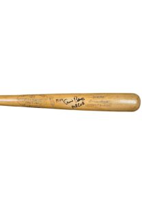 1964 Ernie Banks Chicago Cubs Game-Used & Signed Bat