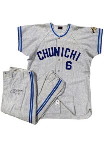 1964 Jim Marshall Chunichi Dragons Coaches-Worn & Autographed Road Uniform