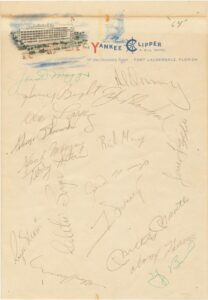 1964 New York Yankees Team Signed “Yankee Clipper Hotel” Letterhead