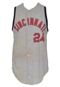 1964 Tony Perez Cincinnati Reds Rookie Game-Used Road Flannel Vest