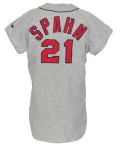 1964 Warren Spahn Milwaukee Braves Game-Used & Autographed Road Flannel Jersey