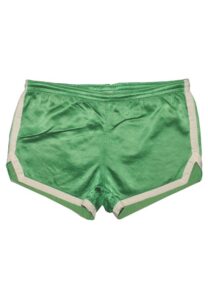 1965-66 John Thompson Boston Celtics Game-Used Satin Road Shorts 