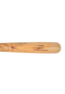 1965-68 Willie Mays Game-Used & Autographed Bat