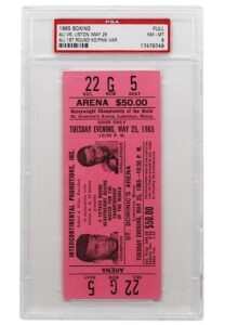 1965 Ali vs. Liston Full Fight Tickets