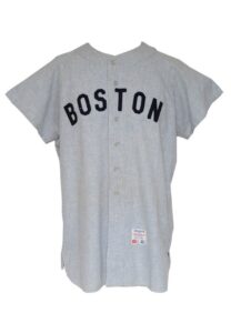 1965 Billy Herman Boston Red Sox Manager’s Worn Road Flannel Jersey