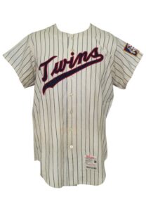 1965 Harmon Killebrew Minnesota Twins Game-Used & Autographed Home Flannel Jersey