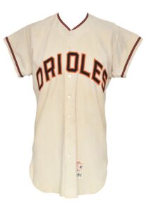 1965 Stu Miller Baltimore Orioles Game-Used & Autographed Home Flannel Jersey