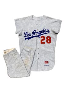 1965 Wes Parker LA Dodgers Game-Used World Series Road Flannel Uniform