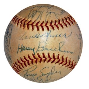 1966 Baltimore Orioles World Champions Team Autographed Baseball