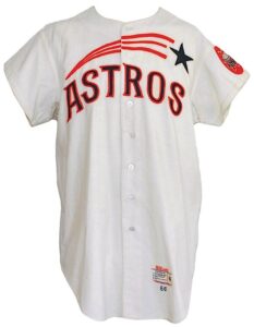 1966 Bob Bruce Houston Astros Shooting Star Game-Used Home Flannel Jersey