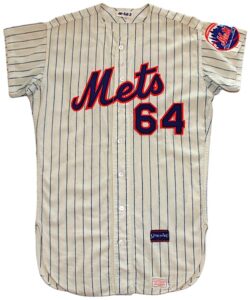 1966 Chuck Hiller NY Mets Game-Used Home Flannel Jersey