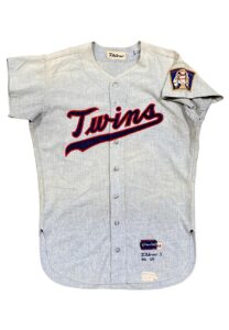 1966 Harmon Killebrew Minnesota Twins Game-Used Road Flannel Jersey