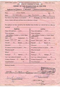 1966 Joe Frazier Signed Original Fight Application