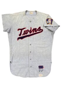 1966 John Sain Minnesota Twins Coaches-Worn Road Flannel Jersey