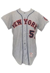 1966 Tug McGraw NY Mets Game-Used Road Flannel Jersey