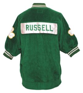 1967-1968 Bill Russell Boston Celtics Worn Warm-Up Fleece Road Jacket