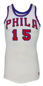 1967-1968 Hal Greer Philadelphia 76ers Game-Used Home Jersey 