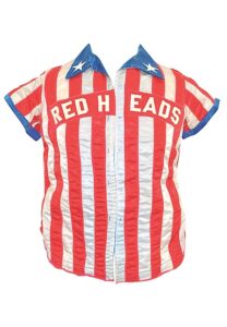 1967-77 Charlotte Adams All-American Red Heads Game-Used Full Satin Uniform With Related Memorabilia