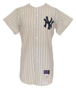 1967 Dooley Womack NY Yankees Game-Used Home Flannel Jersey