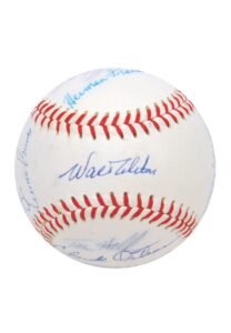 1967 National League All-Star Team Autographed Baseball with Clemente