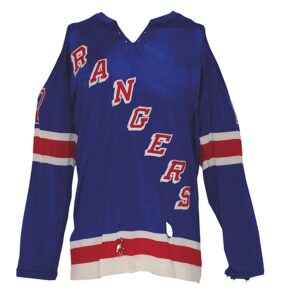 1967 Ron Stewart New York Rangers Game-Used Home Durene Jersey