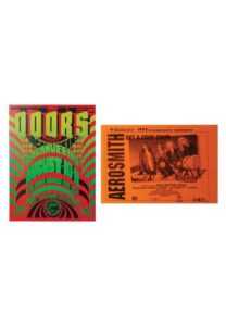 1967 The Doors & 1968 Creedence Clearwater Revival Concert Tickets with 1967 The Doors & 1994 Aerosmith Concert Posters