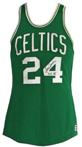 1968-1969 Sam Jones Boston Celtics Game-Used & Autographed Road Jersey