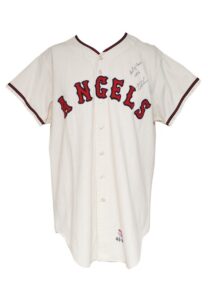 1968 Bob Lemon California Angels Coaches Worn & Autographed Home Flannel Jersey