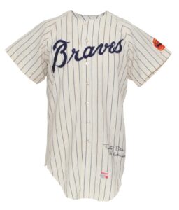 1968 Dusty Baker Rookie Atlanta Braves Game-Used & Autographed Home Flannel Jersey