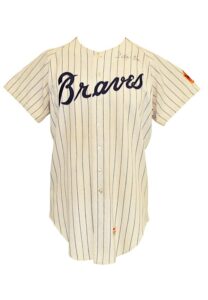 1968 Felipe Alou Atlanta Braves Game-Used & Autographed Home Flannel Jersey