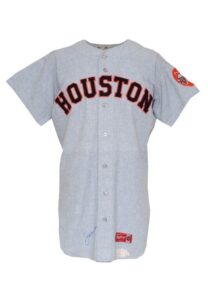 1968 Joe Morgan Houston Astros Game-Used & Autographed Road Flannel Jersey