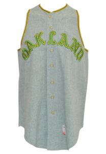 1968 Joe Rudi Rookie Oakland Athletics Game-Used Road Flannel Vest