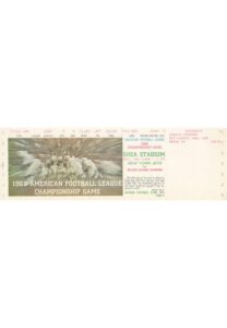 1968 New York Jets AFL Championship Game Full Ticket