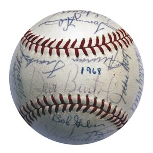 1968 NL All-Star Team Autographed Baseball From the Collection of Jerry Grote