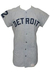 1968 Pat Dobson Detroit Tigers Game-Used Road Flannel Jersey