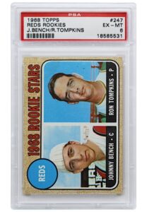 1968 Topps “Reds Rookies” Johnny Bench & Ron Tompkins #247